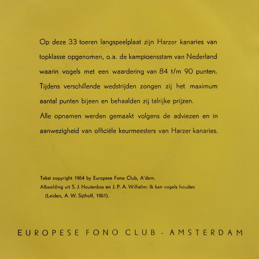 No Artist : Het Lied Van De Harzer Kanarie (7", EP, Mono)
