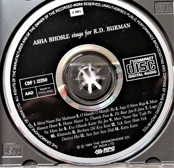 Asha Bhosle : Asha Bhosle Sings For R.D. Burman (CD, Comp)