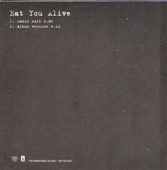 Limp Bizkit : Eat You Alive (CD, Single, Promo)
