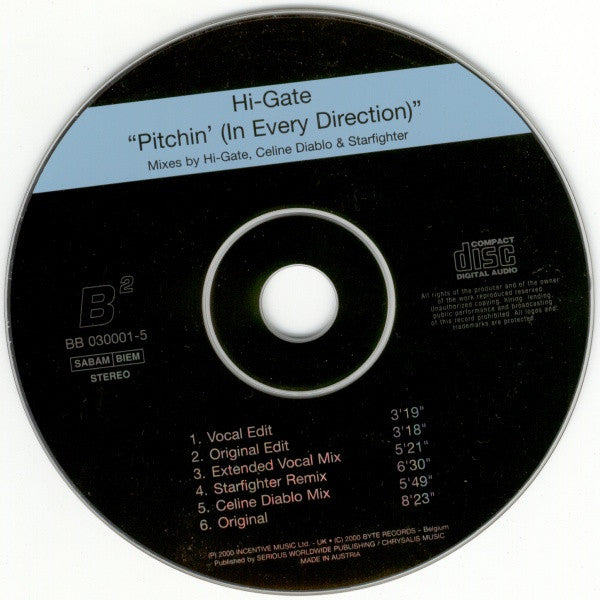 Hi-Gate : Pitchin' (In Every Direction) (CD, Maxi)
