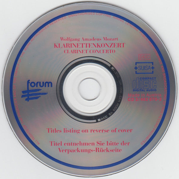 Wolfgang Amadeus Mozart - Mozart Festival Orchestra (2), Alberto Lizzio, Joze Ostranc : Klarinettenkonzert = Clarinet Concert (2xCD)