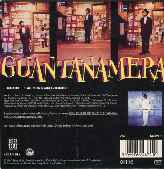 Wyclef Jean : Guantanamera (CD, Single, Car)