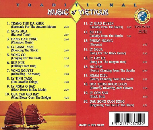 Various : Traditional Music Of Vietnam (CD, Album, Comp)
