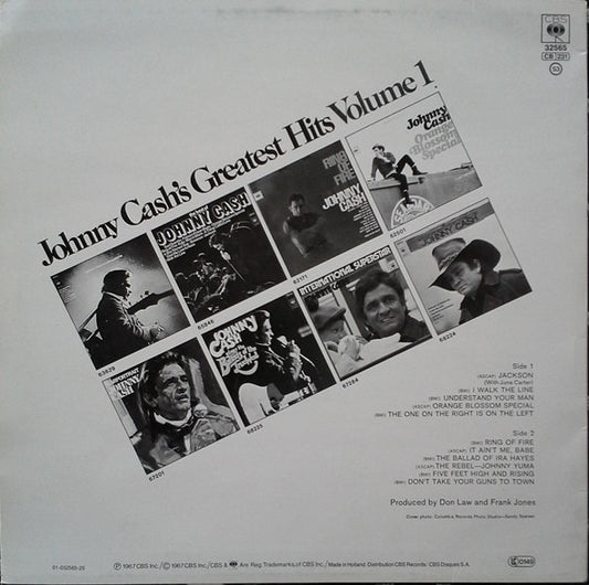 Johnny Cash : Johnny Cash's Greatest Hits Volume 1 (LP, Comp, RE)
