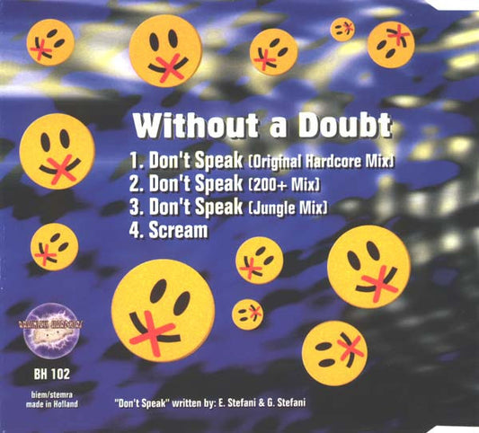 Without A Doubt : Don't Speak (Original Hardcore Remixes) (CD, Maxi)