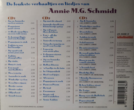 Annie M.G. Schmidt : De Leukste Verhaaltjes Van Annie M.G. Schmidt Met O.A. Jip & Janneke (3xCD, Comp)