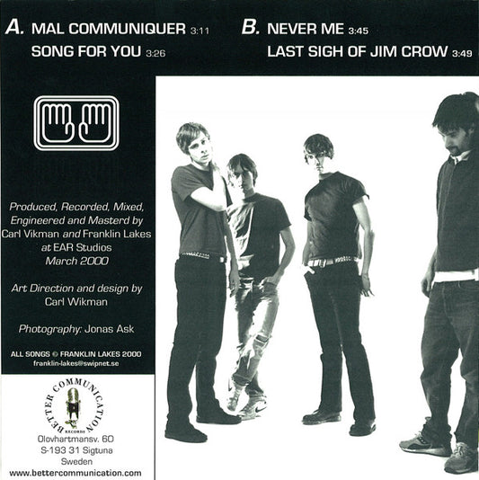 Franklin Lakes : Mal Communiquer (7", EP)