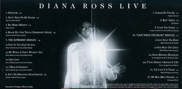 Diana Ross : Live (CD, Album, RE)