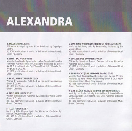 Alexandra (7) : Glanzlichter (CD, Comp)