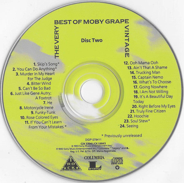 Moby Grape : The Very Best Of Moby Grape · Vintage (2xCD, Comp, Mono, RM)