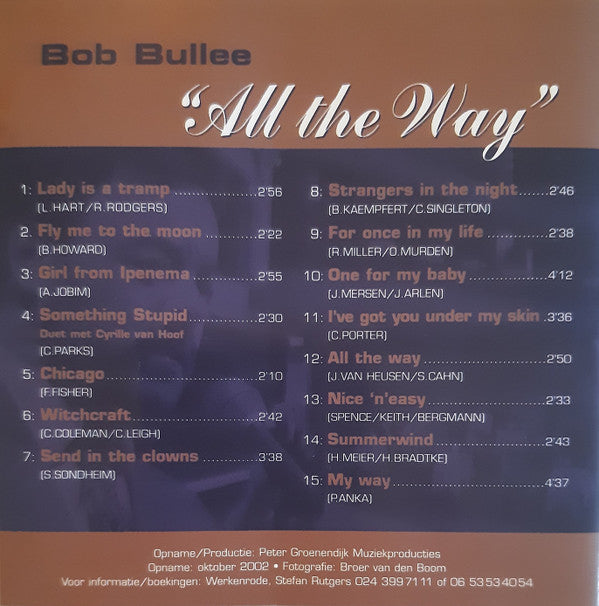 Bob Bullee : "All The Way" (CD, Album)