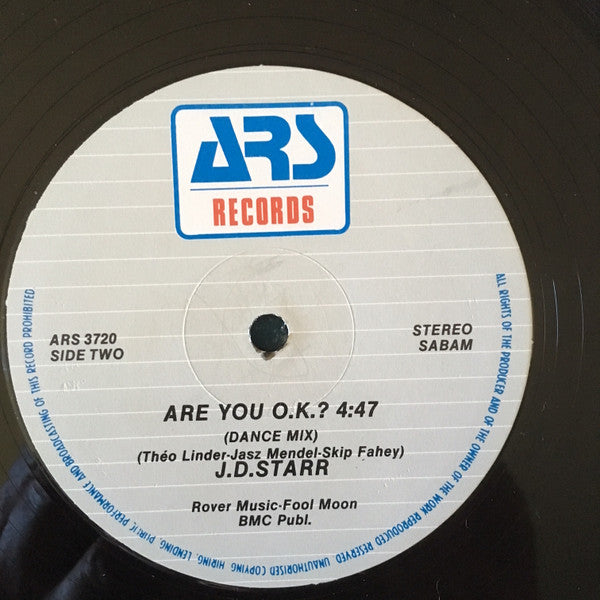 Jd Starr : Are You Ok? (12")