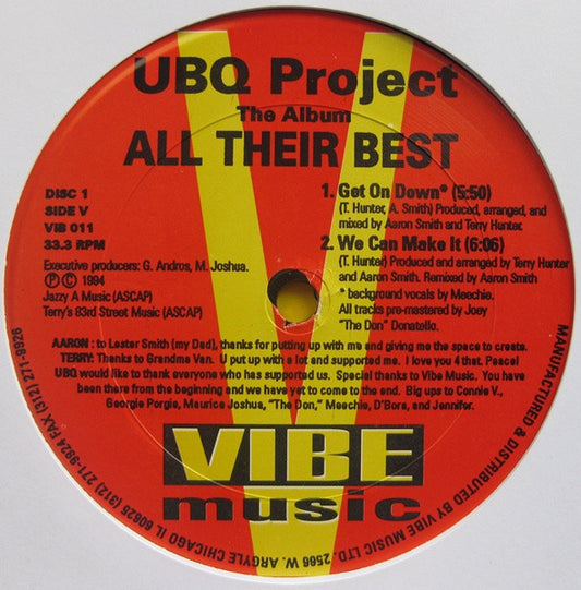 UBQ Project : All Their Best (2x12", Album, Comp)
