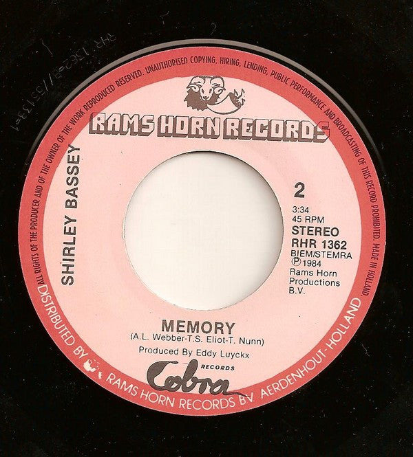 Shirley Bassey & Al Corley : Remember (7", Single)