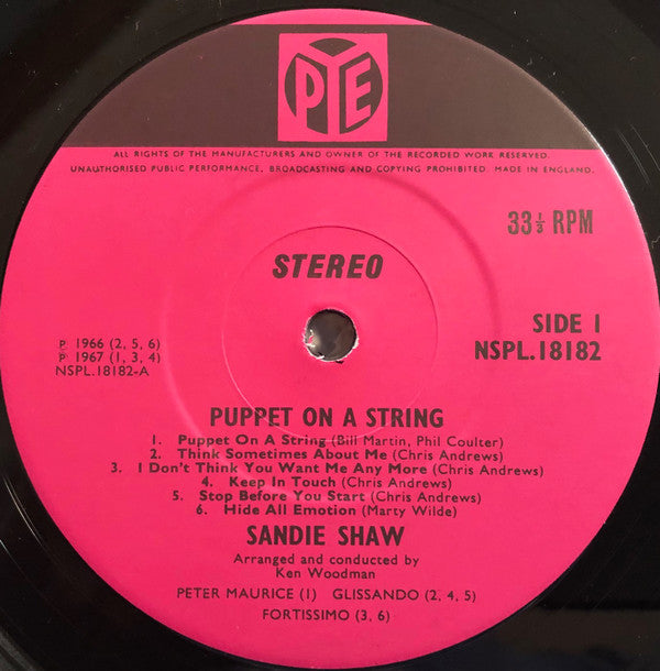 Sandie Shaw : Puppet On A String (LP, Album)