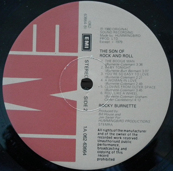 Rocky Burnette : The Son Of Rock And Roll (LP)