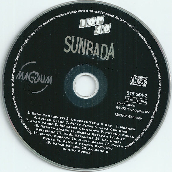 Various : Sunbada (De 20 Heetste Zomerhits Uit De Top 40) (CD, Comp)