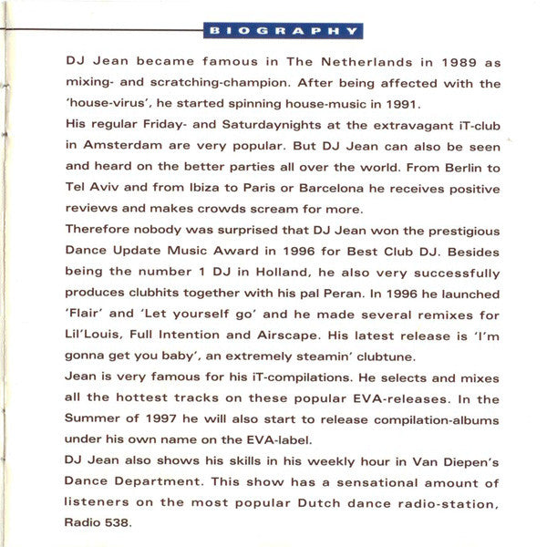 DJ Jean : iT, The 8th Album (CD, Mixed)