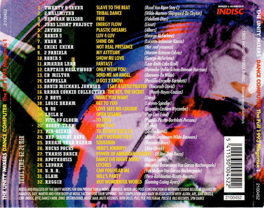 The Unity Mixers : Dance Computer - The Full 1993 Megamix 1 (CD, Mixed)