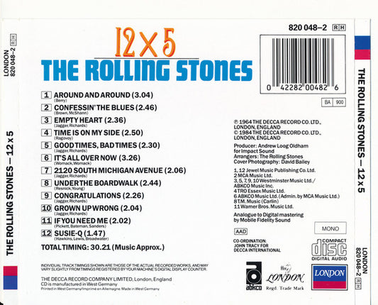 The Rolling Stones : 12 X 5 (CD, Album, Mono, RE, RM)