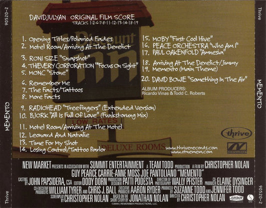 Various : Memento (Music For And Inspired By The Film) (CD, Album)