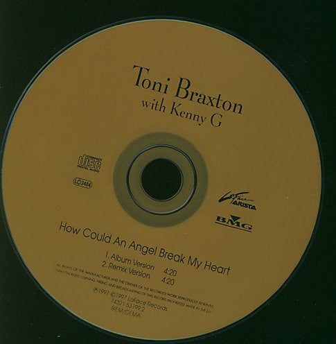 Toni Braxton With Kenny G (2) : How Could An Angel Break My Heart (CD, Single, Car)