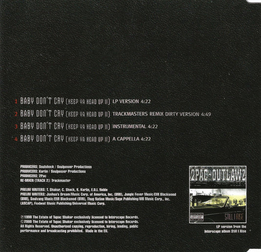 2Pac And The Outlawz : Baby Don't Cry (Keep Ya Head Up II) (CD, Maxi)