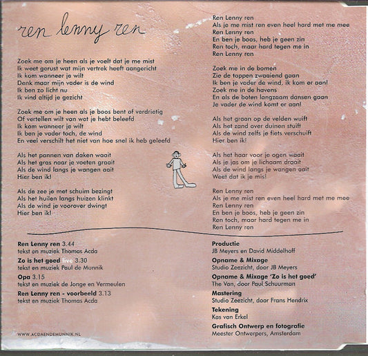 Acda en de Munnik : Ren Lenny Ren (CD, Maxi)