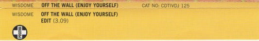 Wisdome : Off The Wall (Enjoy Yourself) (CD, Single, Promo)