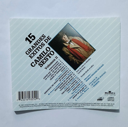 Camilo Sesto : 15 Grandes Exitos De Camilo Sesto (Volumen II) (CD, Comp, RE)