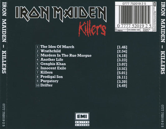 Iron Maiden : Killers (CD, Album, RE)