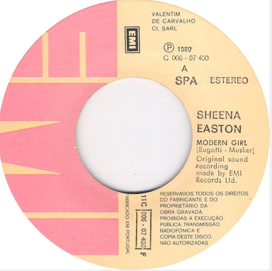 Sheena Easton : Modern Girl (7", Single)
