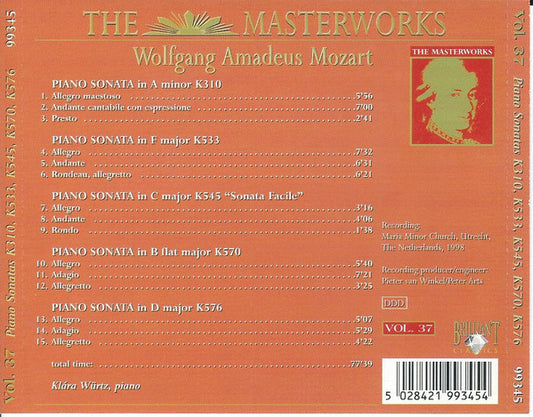 Wolfgang Amadeus Mozart : Piano Sonatas K310 / K533 / K545 / K570 / K576 (CD, Comp)