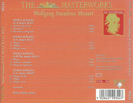 Wolfgang Amadeus Mozart : Piano Sonatas K331 / K332 / K333 / K457 (CD, Comp)