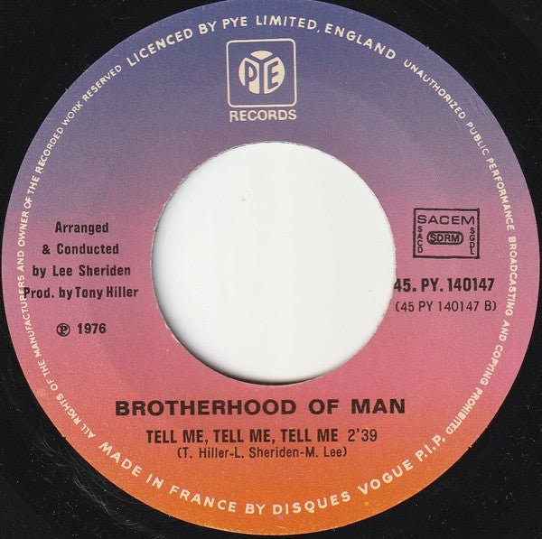 Brotherhood Of Man : New-York City (7", Single)