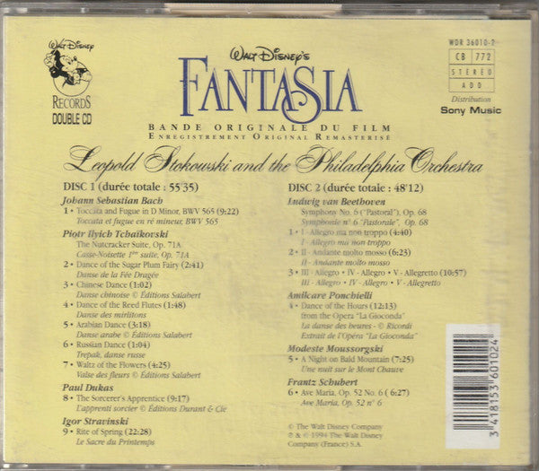 Leopold Stokowski And The Philadelphia Orchestra : Fantasia (Bande Originale Du Film) (CD, Album, RM)