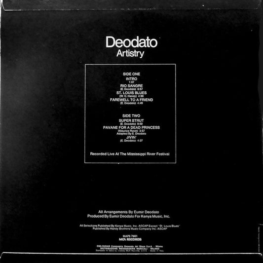 Eumir Deodato : Artistry (LP, Album)
