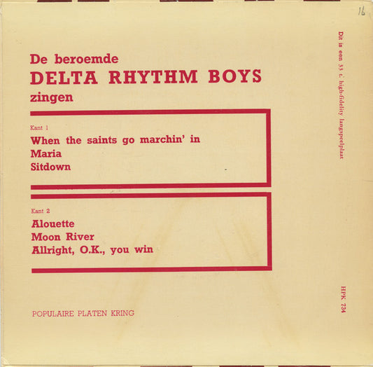 The Delta Rhythm Boys : The Delta Rhythm Boys (7")