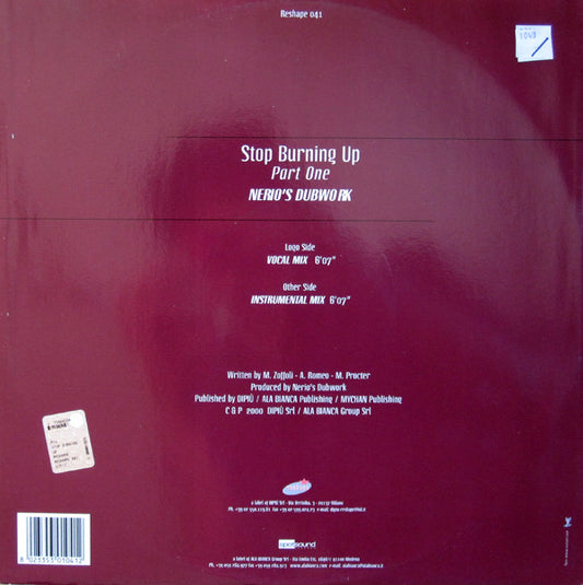 Nerio's Dubwork : Stop Burning Up (Part One) (12")