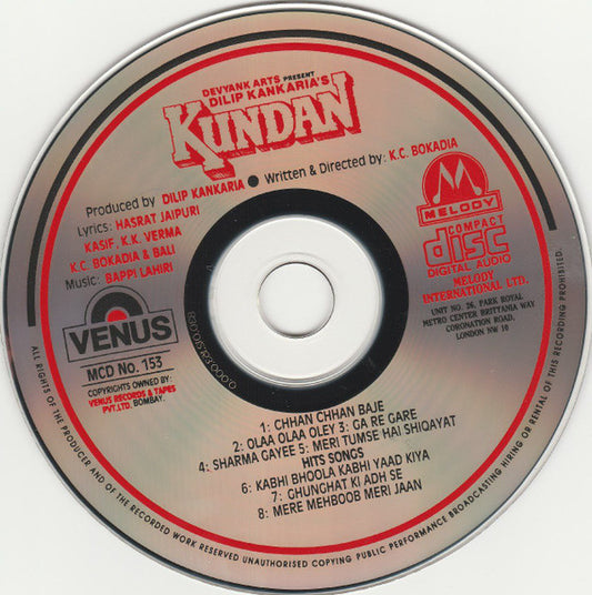 Bappi Lahiri : Kundan (CD, Album)