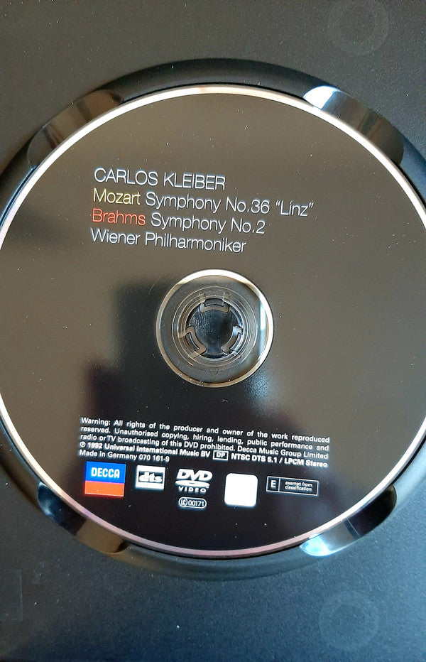 Carlos Kleiber, Wiener Philharmoniker, Mozart*, Brahms* : Mozart Symphony No. 36 In C, K. 425 'Linz' - Brahms Symphony No. 2 In D, Op. 73 (DVD, NTSC)