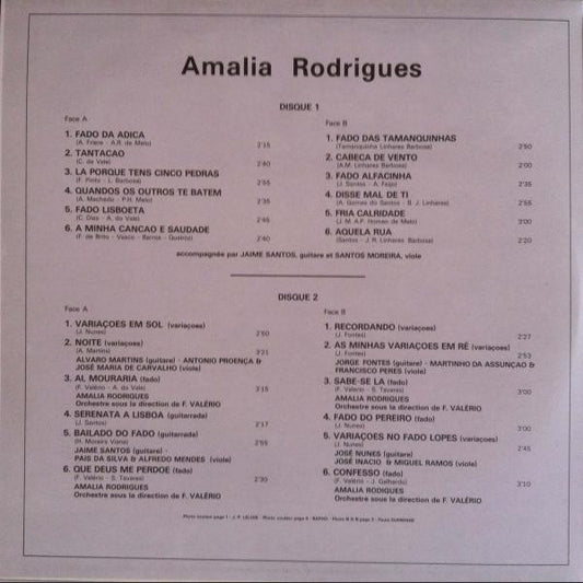 Amália Rodrigues : Fados E Guitarradas Au Portugal (2xLP, Comp, RE, Gat)