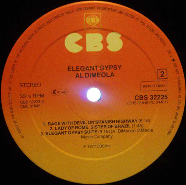 Al Di Meola : Elegant Gypsy (LP, Album, RE)