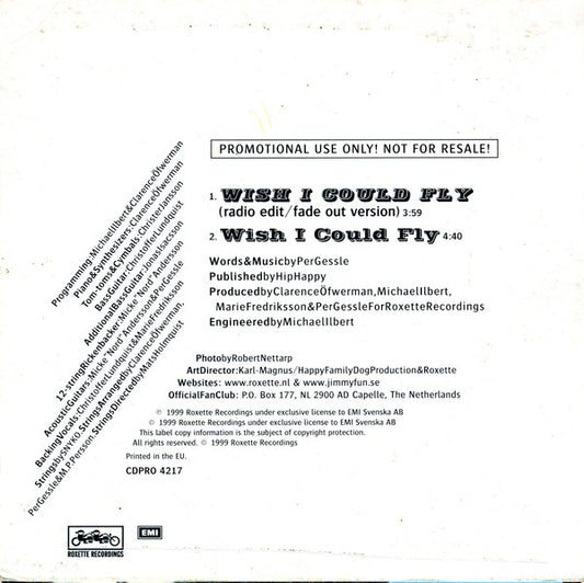 Roxette : Wish I Could Fly (CD, Single, Promo, Car)