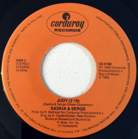 Saskia & Serge : Let Me Fly (7", Single)