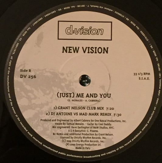 New Vision : (Just) Me And You (12")
