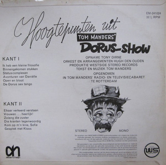 Dorus : Hoogtepunten Uit Tom Manders' Dorus Show (LP, Album)