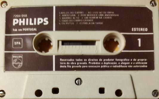 Carlos Do Carmo : Ao Vivo No Olympia (Cass, Album)