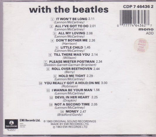 The Beatles : With The Beatles (CD, Album, Mono, M/Print, RE)