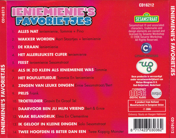 Sesamstraat : Ieniemienie's Favorietjes (CD, Album, Comp)